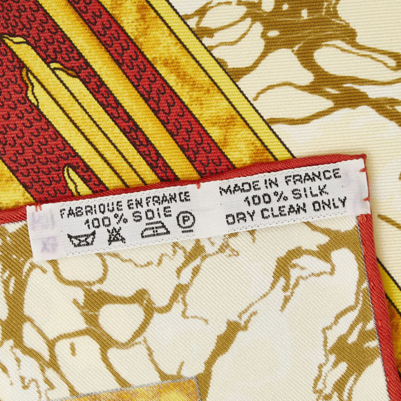 HERMES White Silk Scarf - Picture 5 of 6